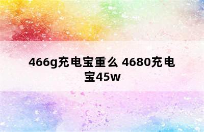 466g充电宝重么 4680充电宝45w